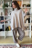 Beyond Terry Oversized Cowl Knit Clay Marl